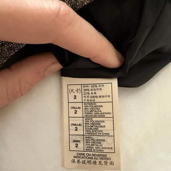 NWT Leon Max Max Studio Limited Edition Gold Glitter Shimmer Straight Leg Pant - Picture 3 of 5